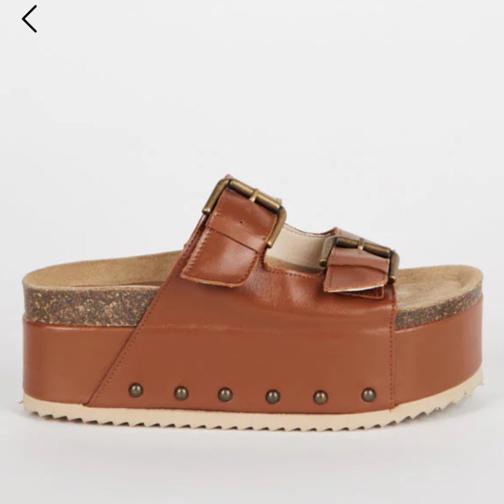 Intentionally Blank for free people Cooper 2 platform sandals NIB size 37‎ - Picture 2 of 9